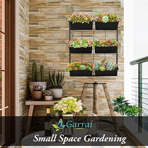 Vertical Wall Planter with 6 Removable Pots for Indoor or Outdoor - Image 5