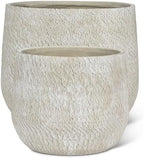 Abbott Collection Extra Large Rough Texture Planters, Set of 2 by AbbottCollection
