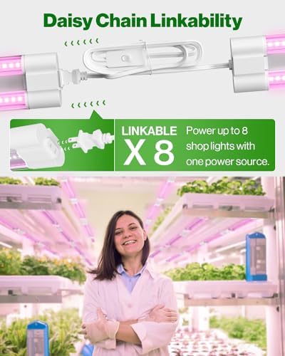 Sunco 4 Pack 2FT LED Grow Light, Full Spectrum, 20W - Image 4
