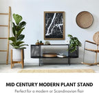 Fox & Fern Mid Century Plant Stands for Indoor Planters, Bamboo, 11.8 Inch - Image 2