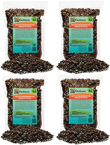 Soil Mix for Split Leaf Philodendron - Trusted by Experts for Healthy and Strong Plants by Gardenera - 20 Quart (4 Bags of 5 Quart) by Gardenera