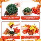 Thiccywoov 2 Set Fall Artificial Flower with Basket, Morning Glory - Image 4