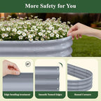 Galvanized Raised Garden Bed, 2 Pack 6x3x1ft Oval Metal Planter Box - Image 4