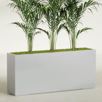 Greenline Alice Tall Rectangular Fiberglass Planter, Outdoor Planter Box - Image 2