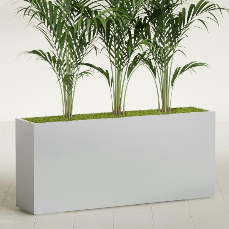 Greenline Alice Tall Rectangular Fiberglass Planter, Outdoor Planter Box - Image 2
