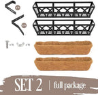 2 Pack 36IN Window Box Planter Basket w/Adjustable Brackets (S1) - Image 6