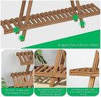 Atkits 3 Tier Ladder Shelf for Plants Bamboo Standing Shelf Plant Stand Indoor Ladder Style for Corner Balcony Window Patio Living Room,Primary,3 Tier - Image 5