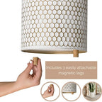 EverNest Honeycomb Gold and White Planter with Wooden Peg Leg Stand, 8-Inch Plant Pot, SelectBase, Mid-Century Modern, Indoor Home Decor Planters (Small, 1 Gallon) - Image 3