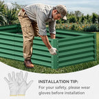 YITAHOME 72x36x18 in Galvanized Raised Garden Bed Kit, Large Metal Planter Box with Gloves & Support Rod, Outdoor Flower Bed for Plants Vegetables, Green - Image 3