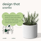 Veradek Mod Series Short Planter - Round Outdoor Planter - Image 3
