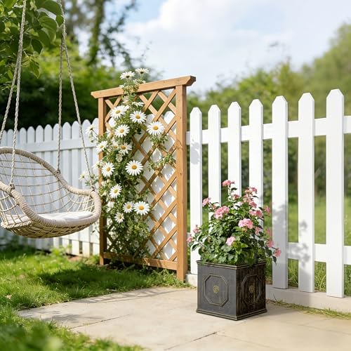 Kante Accent Square Vintage BRN Concrete Planter 12.6" W, Outdoor - Image 3
