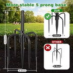 72inch Double Shepherd Hook for Outdoor, 1” Bird Feeder Pole,2Pack - Image 5