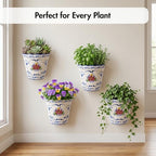 Faireal Hand Painted Portuguese Pottery Alcobaça Ceramic Wall Planter Flower Pot Made in Portugal, 6.5'' x 2.5'' x 6'' inches, (AVID-574) - Image 7