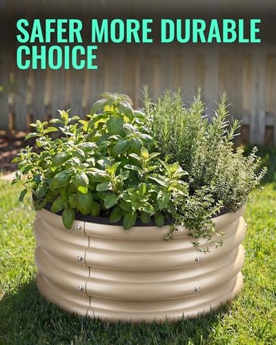 ZXZYHFTY Round Raised Garden Bed Set, 2 Pack, 2 x 2 x 1 Ft, White - Image 3