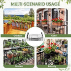 Youyole Railing Hanging Planter Holder, Adjustable Balcony Flower Pot Stand - Image 6