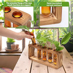 Glass Plant Propagation Station with 5 Test Tubes Colorful Planter Vase - Image 4