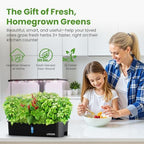 litokam 12-Pod Hydroponics Growing System Kit with LED Grow Light, 24W 3.5L Indoor Herb Garden Planter with Quiet Water Pump, 24H Timer 2 Grow Modes Hydroponics Garden for Home Kitchen Office Gifts - Image 5