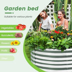 Land Guard 4×4×2ft Galvanized Raised Garden Bed Kit 2Pcs, Planter Raised Garden Beds Outdoor, Round Clearance Raised Garden Beds for Gardening Vegetables (Silver) - Image 3