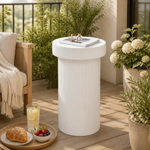 Outdoor Side Table, 24" Round Accent Table - Image 5