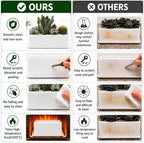 12 Inch Rectangular Ceramic Plant Pot, Window Box, Glazed Black - Image 4