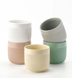 Ceramic 5.2+6.5 inch Planters, Modern Home and Office Flowerpot, Indoor and Outdoor Flowerpot with Drainage Hole (Yellow) - Image 7