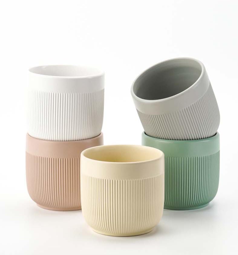 Ceramic 5.2+6.5 inch Planters, Modern Home and Office Flowerpot, Indoor and Outdoor Flowerpot with Drainage Hole (Yellow) - Image 7