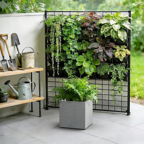 Kante Accent Square Pale Gray Concrete Planter 12" W, Outdoor - Image 4