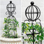 Metal Garden Obelisk Trellis for Climbing Plants - 27.1"x7.8" - Image 3