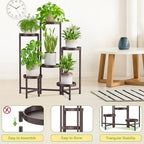 iDavosic.ly Plant Stand Indoor Outdoor, 6 Tier Metal Corner Shelf, Bronze - Image 4