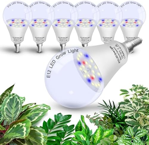 ALIDE Full Spectrum Grow Light Bulbs for Indoor Plants E12 Candelabra Base by ALIDE