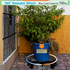 20 Inch Plant Caddy with Wheels Heavy Duty Outdoor,Indoor Rolling Plant Stand with 3inch Casters Black Heart Shaped Plant Dolly Large Potted Planter Cart for Big Flowerpots Plants Pots - Image 5