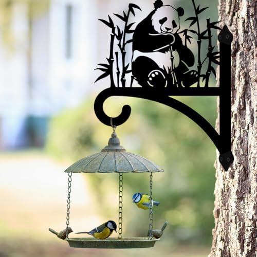 peacoblue Panda Plant Hanger Bracket, Iron Outdoor Hanging Hook - Image 4