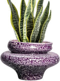 Ceramic Planters - 11 Inch Ceramic Pots for Plants with Drainage Hole, Decorative Planters for Indoor Outdoor, Unique Flower Pots, Garden Office House Decor, Gifts for Plants Lover, Purple by Teagas