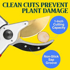 Haus & Garten ClassicPRO 8.5" Premium Titanium Bypass Garden Shears - Use as Pruners, Pruning Shears for Gardening, Hand Pruners, Handheld Garden Clippers Scissors Tool - Image 5