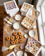 Bakepacker Auto-pop Up Pie Boxes with Window 8x8x2.5 inches 55pcs White - Image 5
