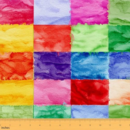Check Upholstery Fabric for Chairs, Colorful Plaid Fabric By The Yard, by Erosebridal
