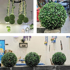 Artificial Plant Topiary Ball Faux Boxwood Decorative Balls 16in, Faux Grass Decor Fake Plant, Decorative Faux Dried Moss Balls, Decorative Balls for Home Decor - Image 6