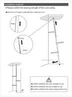 LOYALHEARTDY 7-Tier Tension Pole Plant Stand Adjustable Hanging Corner Shelf Corner Flower Display Rack Holder Indoor Decorative Display Rack Stands for Flower Pots Floor to Ceiling, White - Image 7