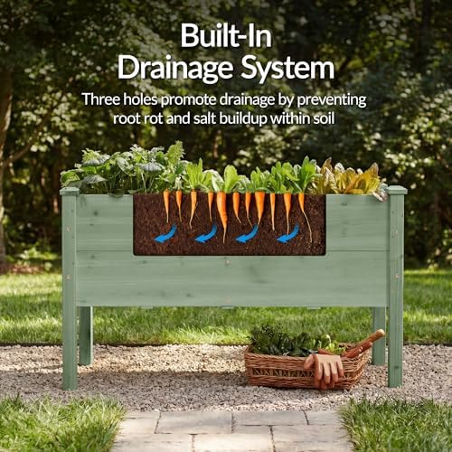 Best Choice Products 48" x 24" x 30" Raised Garden Bed with Extra Deep 16" Depth, Elevated Wood Planter Box Stand for Backyard, Patio, Balcony, Natural Fir Wood - Sage - Image 5