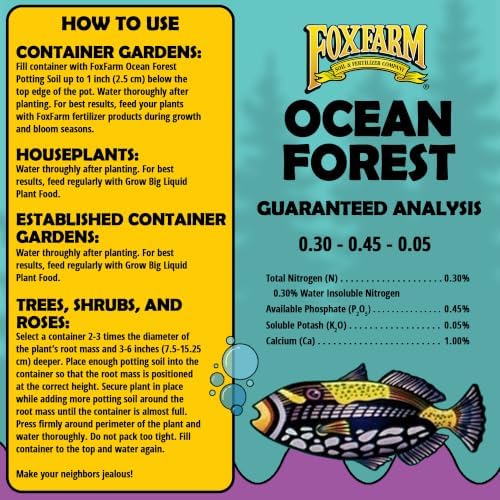FoxFarm Ocean Forest Potting Soil with 2 Plant Tags, 12qt (4 Pack) - Image 6