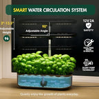 Hydroponics Growing System Kit, Indoor Herb Garden, 14 Pods Upgraded LCD Display, LED Grow Light Quiet Smart Water Pump Automatic Timer, Hydroponic Planter for Home Kitchen Office (Black) - Image 6