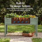 Best Choice Products 48x24x30in Raised Garden Bed, Elevated Wood Planter Box Stand for Backyard, Patio, Balcony w/Bed Liner, 200lb Capacity - Sage - Image 5