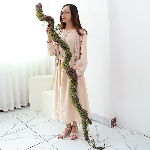74.8" Thick Fake Tree Trunk Branches Wall Moss Twig Hanging Vine - Image 2