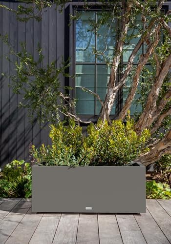 Veradek Block Series Long Box Planter - Rectangular Outdoor Planter - Image 7