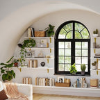 DINZI LVJ Long Wall Shelves, 39.4Inch Wooden Wall Mounted Shelves, Set of 4 - Image 2