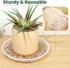 4 Pack 16 17 18 19 20 21 22 in Clear Plastic Plant Saucers for Indoors, Durable Plant Trays for Pots and Plant Water Catcher Tray with No Holes, Reusable Plastic Trays for Plants (19''-4Pack) - Image 6
