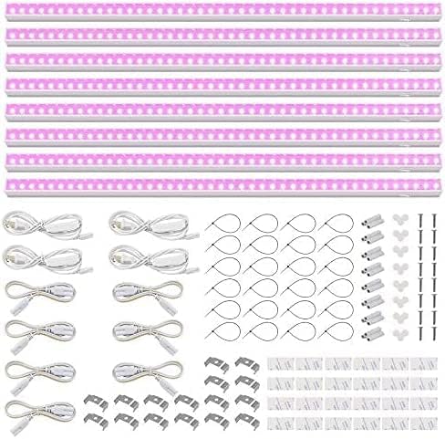 Barrina T5 LED Grow Lights, Full Spectrum Growing Light, 2FT 10W, 8 Packs by Barrina