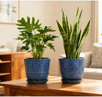 Gepege Ceramic Plant Pots, 6 Inch Indoor Planters with Drainage & Saucers - Image 5