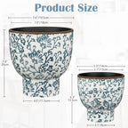 2Pcs Vintage Planter Ceramic Plants Pot for Plants Flowers Indoor Outdoor - Image 2