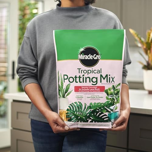 Miracle-Gro Tropical Potting Mix, For Container Plants, Use with Snake Plants, Spider Plants, Pothos, Monstera, 6 qt., 3-Pack - Image 3